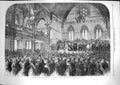 Original Old Antique Print 1867 Opening New Townhall Preston Duke Cambridge