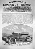 Original Old Antique Print 1867 Experiments Mackay Gun Crosby Sands L Victorian