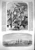 Old Antique Print 1867 Greek Blockade-Runner Arkadi Canongate Edinburgh 19th
