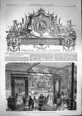 Old Antique Print 1867 Paris Exhibition Sevres Gobelins Court Candlestick 19th