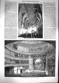 Original Old Antique Print 1867 Queen'S Theatre Long-Acre Seamans Orphan Asylum