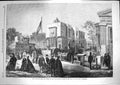 Original Old Antique Print 1867 Egyptian Okel Model Catacombs Rome Park Paris