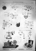 Original Old Antique Print 1867 Electric Telegraph Apparatus Paris Exhibition