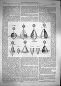 Original Old Antique Print 1867 Buoys Uses Trinity House Herbert Foot C 19th