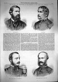 Original Old Antique Print 1867 Commons Brownlow Hylton Dyke Hogg Parliament