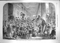 Antique Old Print *3629 1867 Children Christmas Pantomime Drury Lane Theatre