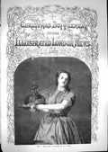 Old Antique Print 1867 Portrait Beautiful Lady Christmas Pudding Kumpel 19th