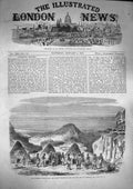 Old Antique Print 1868 Abyssinia Shoho Village Akoo Annesley Bay Natives 19th