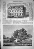 Old Antique Print 1868 Massacre Ghaut Cawnpore Guards Institute Pimlico 19th