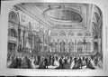 Original Old Antique Print 1868 Ball Exchange News-Room Liverpool Prince Arthur