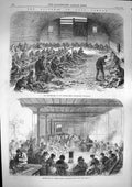 Original Old Antique Print 1868 Labour Bethnal Green Sewing Berner Victorian