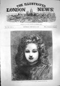 Original Old Antique Print 1868 Portrait Young St. George Haymarket Victorian