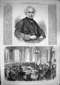 Old Antique Print 1868 David Brewster Gathorne Hardy Home Office Ireland 19th