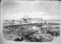Antique Old Print 1868 Governor-General Durbar Lucknow Elephants Imambara 19th