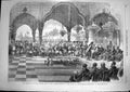 Original Old Antique Print 1868 Durbar Lucknow Rajah Kapoorthulla Victorian