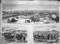 Old Antique Print 1868 Abyssinia Zulla Camp Railway Mules Water Carriers 19th