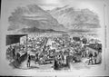 Original Old Antique Print 1868 Abyssinia Expedition Water-Tanks Zulla Horses