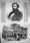 Original Old Antique Print 1868 George Ward Hunt Chancellor Norton Tube-Wells