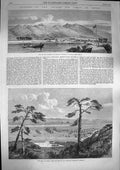 Old Antique Print 1868 Sea Ports Japan Hiogo Osaca British American Ships 19th