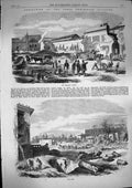 Old Antique Print 1868 Demolition Paris Exhibition Building Garden Park 19th