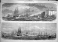 Antique Old Print *3631 1868 Duke Edinburgh Australia Ship Galatea Sydney