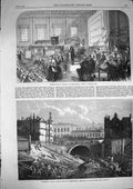 Old Antique Print 1868 Prizes Ragged Schools Exeter John'S Wood Railway 19th