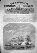 Original Old Antique Print 1868 Prince Wales Ireland Ships Royal Yacht Dub 19th
