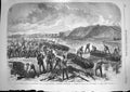 Original Old Antique Print 1868 Hants Engineer Volunteers Hilsea Lines Sortie