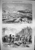 Old Antique Print 1868 Abyssinia Shohos Gradd Commissariat Adigerat War 19th