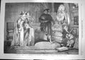 Original Old Antique Print 1868 Magic Mirror Ladies Cattermole 19th
