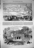 Old Antique Print 1868 Royal Marriage Italy Arno Abyssinia Church Focada 19th