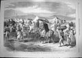 Original Old Antique Print 1868 Abyssinia Prisoners Camp Dalanta Wadela Napier