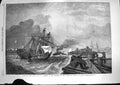 Original Old Antique Print 1868 Ship Crew Saved Life-Boat Rescue Stormy Sea