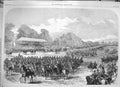 Old Antique Print 1868 Review Volunteers Queen Windsor Park London Army 19th