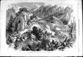Old Print 1868 Abyssinian Expedition Siers Horses Marching Mountains War 19th