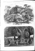 Original Old Antique Print 1868 Havre Maritime Exhibition Aquarium Interior