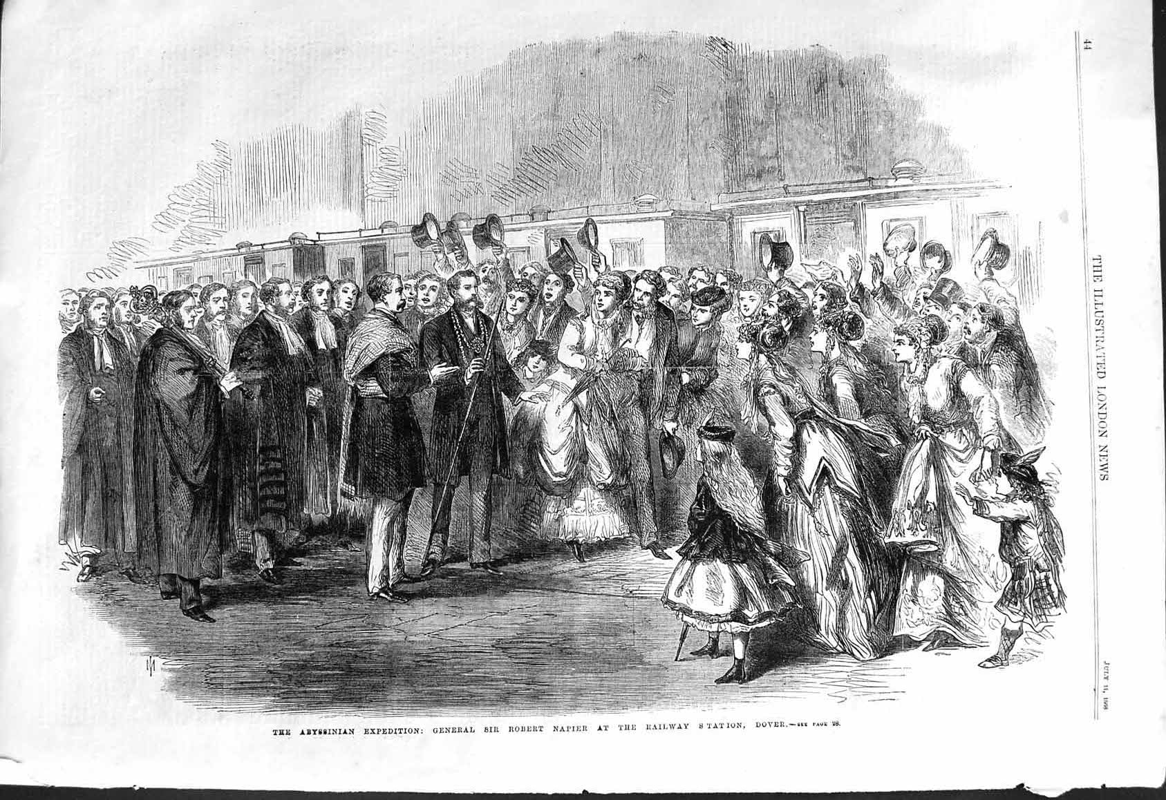 Old 1868 Abyssinian Expedition General Sir Robert Napier Railway Stat Victorian