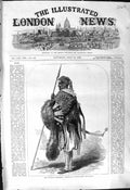 Original Old Antique Print 1868 Abysinnian Expedition Costume Native Chief 19th