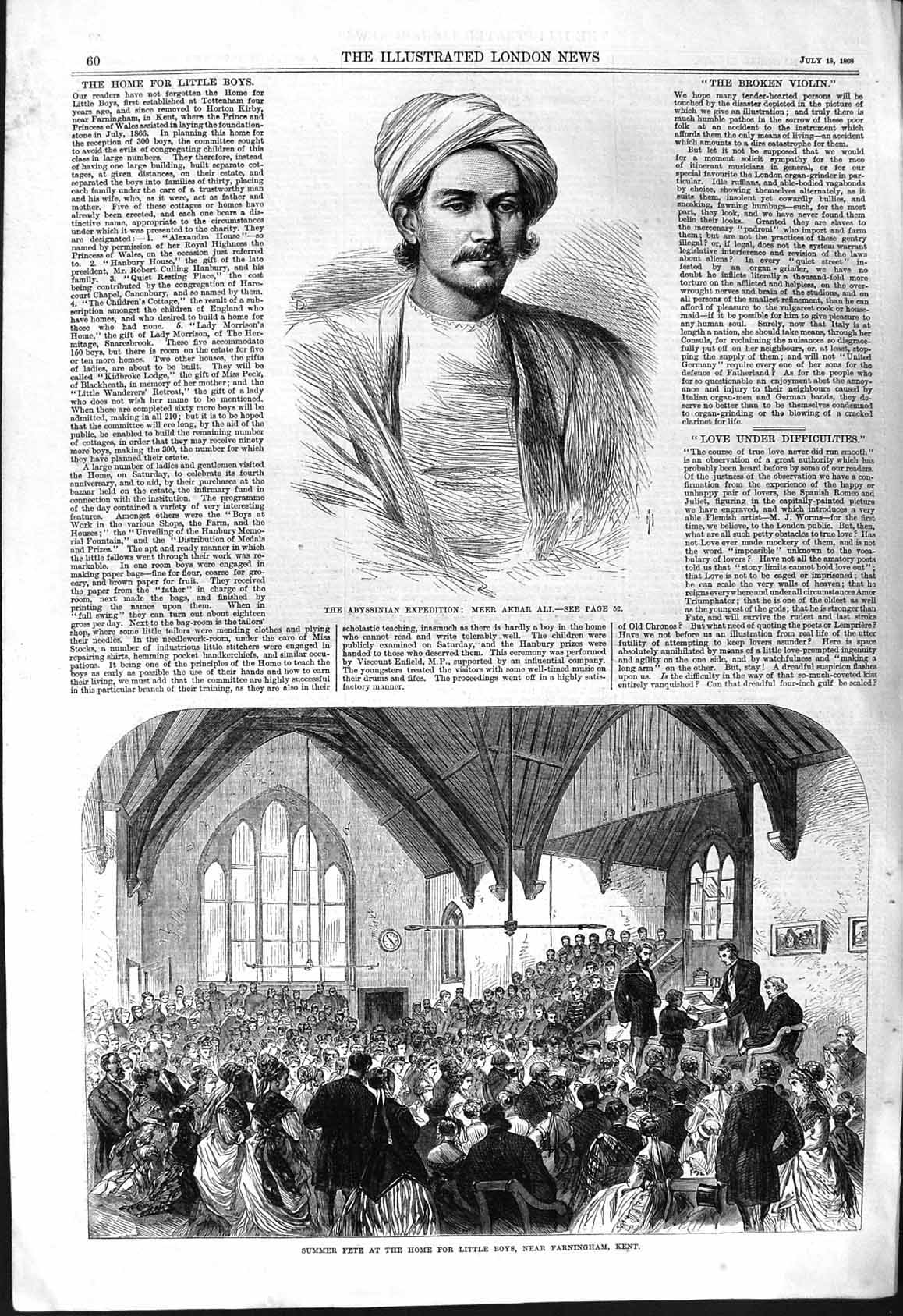 Old 1868 Summer Fete Home Little Boys Farningham Kent Abyssinia Meer Victorian