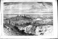 Original Old Antique Print 1868 View Lancaster Moor Town Houses Architecture