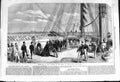 Old 1868 Inspection H.M.S. Galatea Ship Queen Osborne Bay East Cowes Victorian