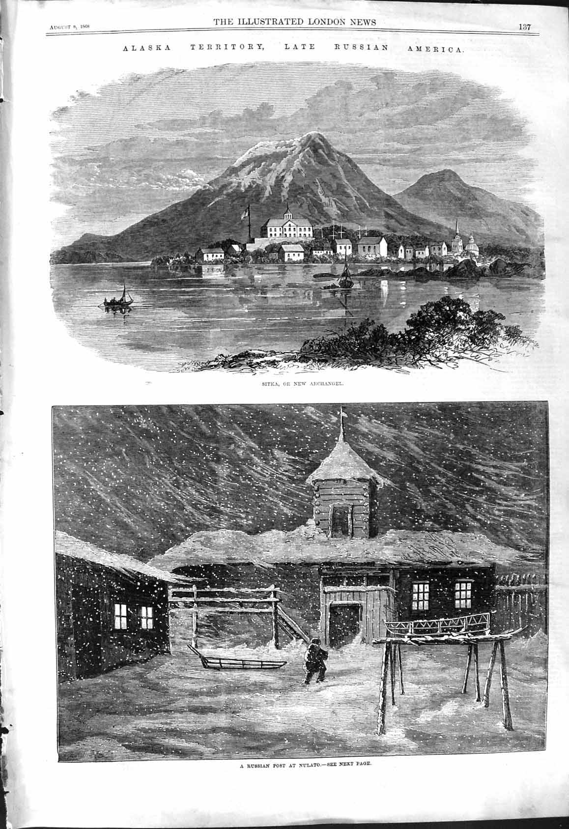 Old 1868 Bark Canoe Terra Del Fuego Faugh-A-Ballagh Iron Steam Boat A Victorian
