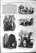Old 1868 Norwich Ferry Bishop'S Bridge Grammar School Gate Erpingham Victorian