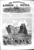 Old Print 1868 Attempt Launch Bermuda Floating Dock North Woolwich Ships 19th