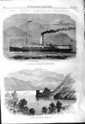 Old 1868 Mail Steam-Boat Gondolier Caledonian Canal Scotland Urquhart Victorian
