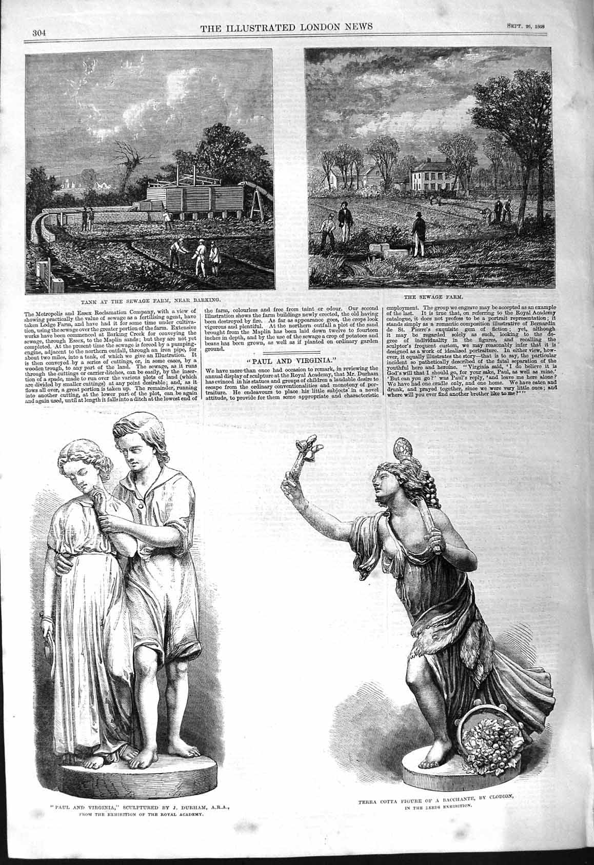 Old 1868 Tank Sewage Farm Barking Sculpture Paul Virginia Terra Cotta Victorian