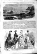 Old 1868 Breakwater Harbour Nelson New Zealand Paris Ladies Fashion O Victorian