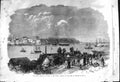 Antique Old Print 1868 Naval Harbour Kiel Baltic Arrival King Prussia Ships