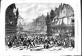 Old 1868 Scene King O'Scots Drury Lane Theatre Rising Apprentices Fle Victorian