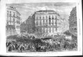 Old 1868 Revolution Spain Entrance General Prim Madrid Street Process Victorian